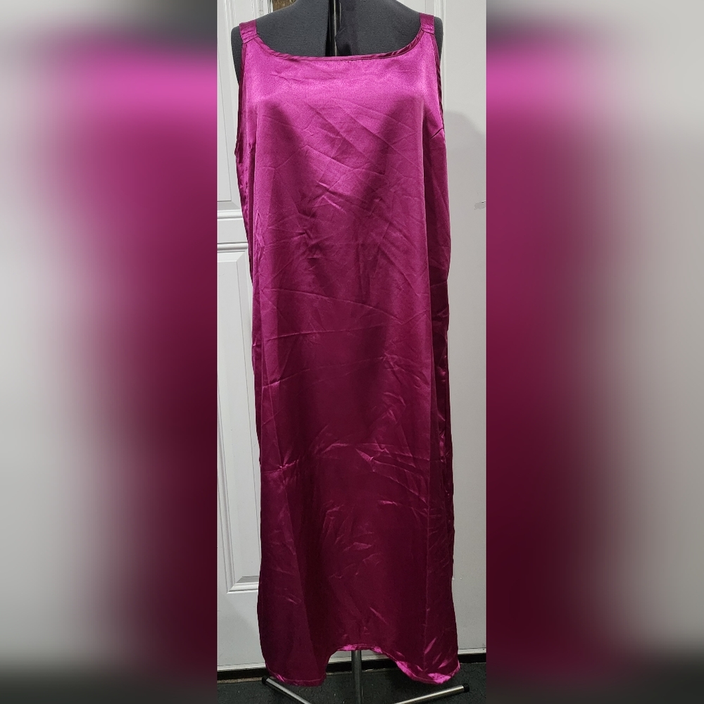 m.vie purple strappy slinky slip dress women's size XL